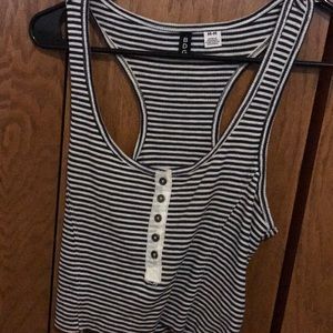 Urban outfitters black and white crop top tank